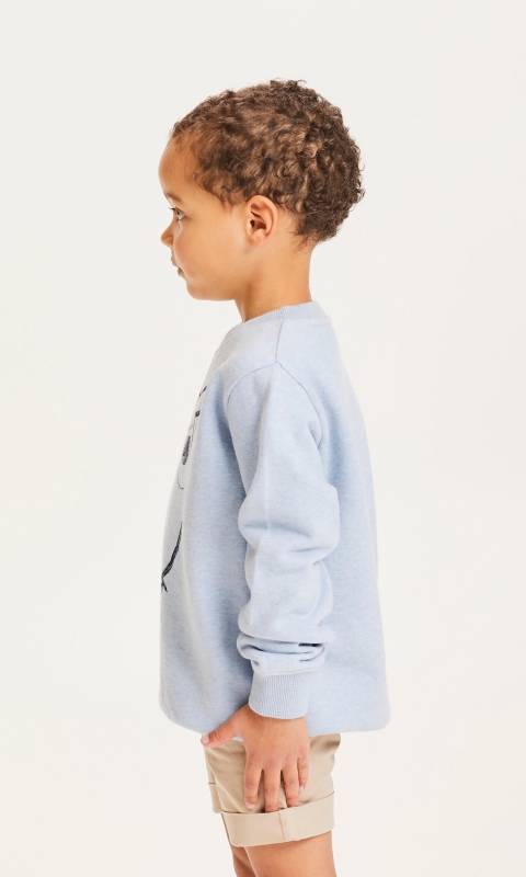 Knowledge Cotton Sweatshirt - hellblau melange